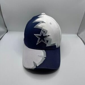 Vintage Y2K Reebok NFL Dallas Cowboys Shatter Pattern Strap Back Cap Hat